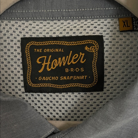 Howler Brothers Gray Shirt with Orange Embroidery - Picture 2 of 9
